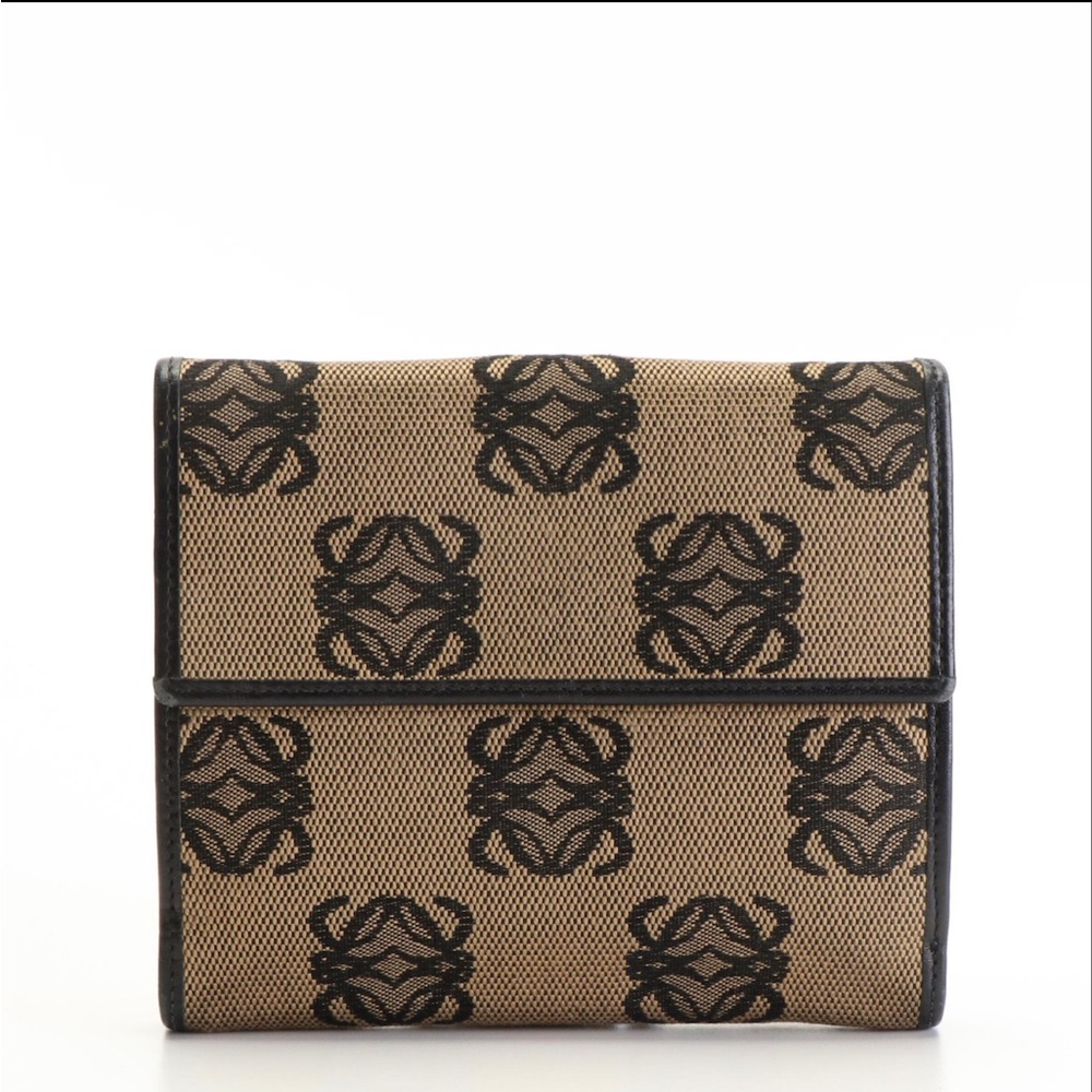Loewe Monogram Canvas Leather Bifold Wallet